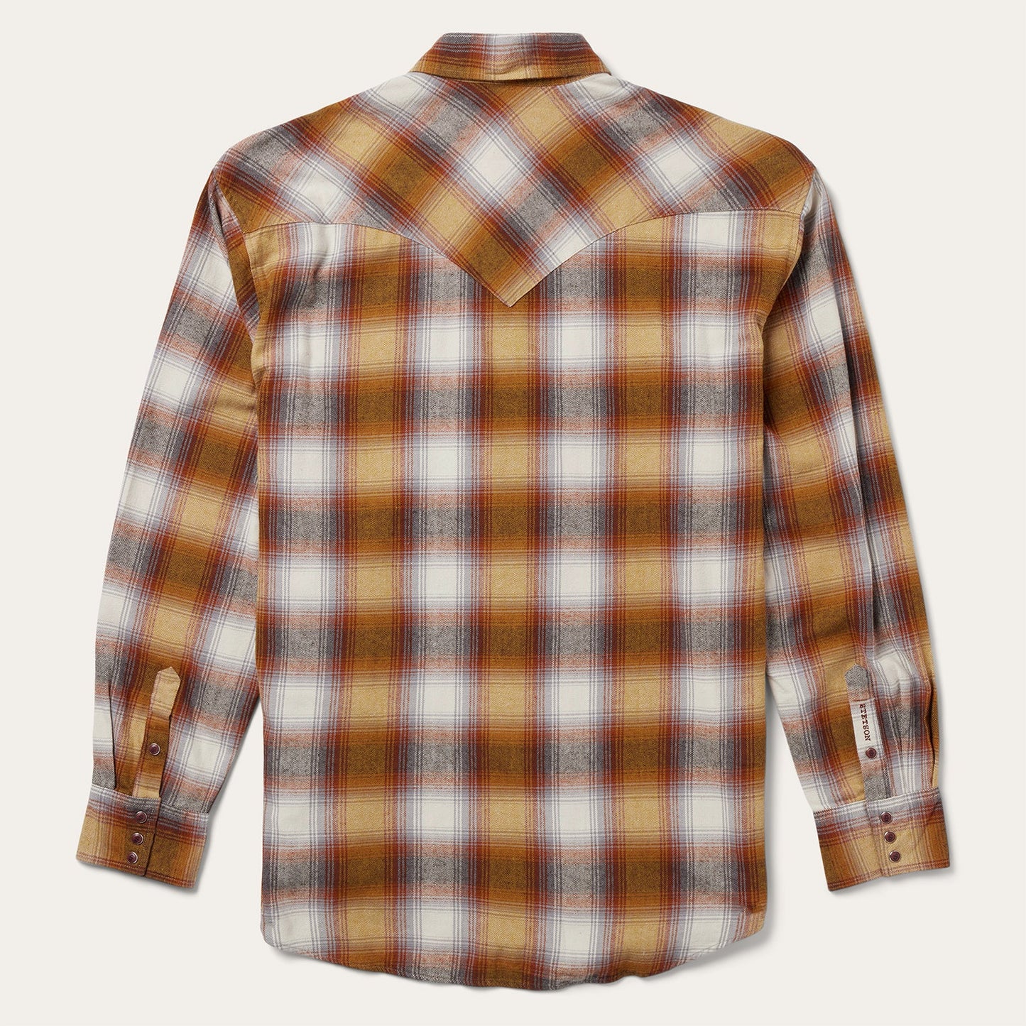 Rust Plaid Flannel Western Shirt Men