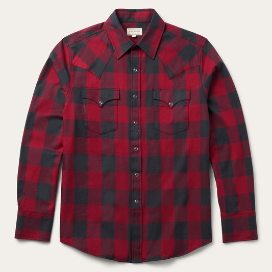 Buffalo Plaid Western Shirt Men