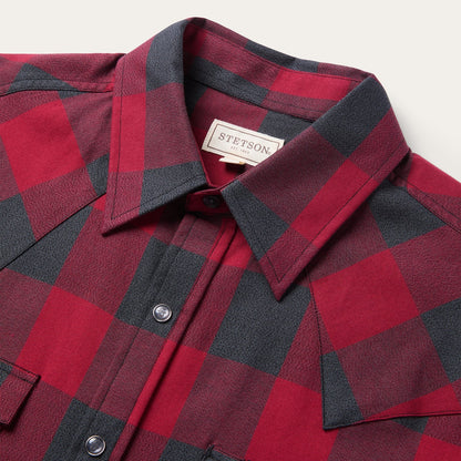 Buffalo Plaid Western Shirt Men