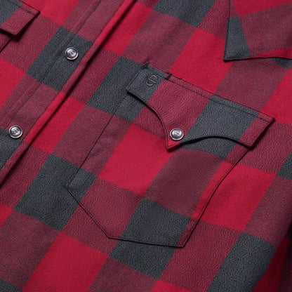 Buffalo Plaid Western Shirt Men