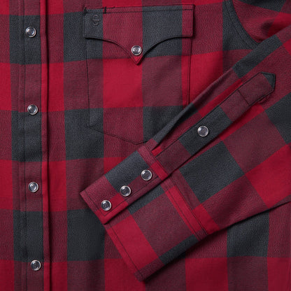 Buffalo Plaid Western Shirt Men