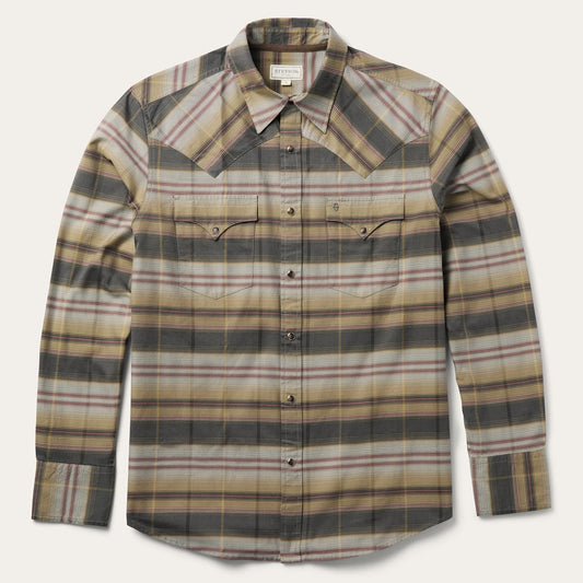 Serape Plaid Western Shirt Men