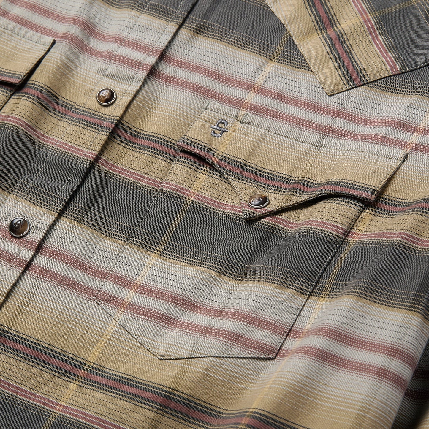 Serape Plaid Western Shirt Men