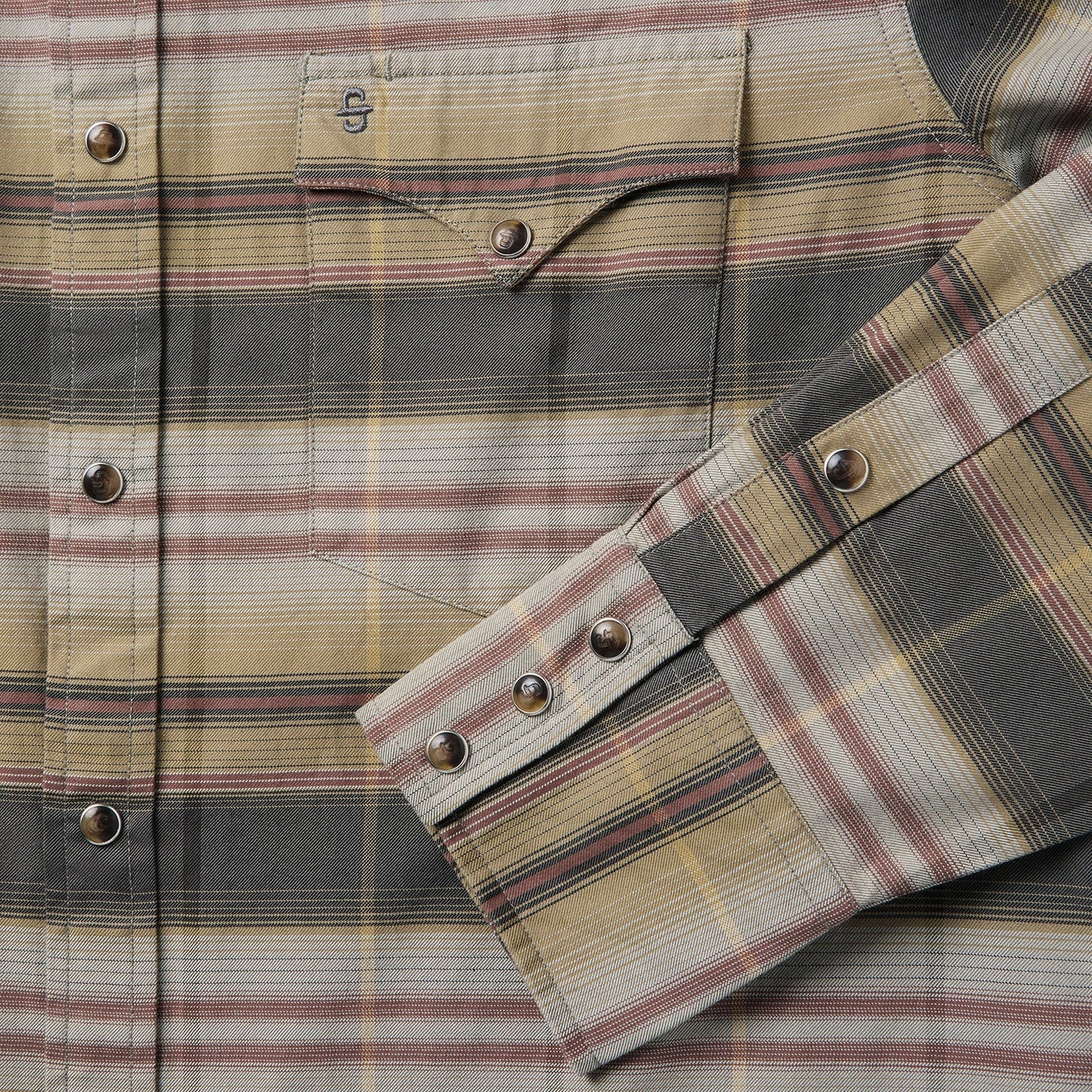Serape Plaid Western Shirt Men