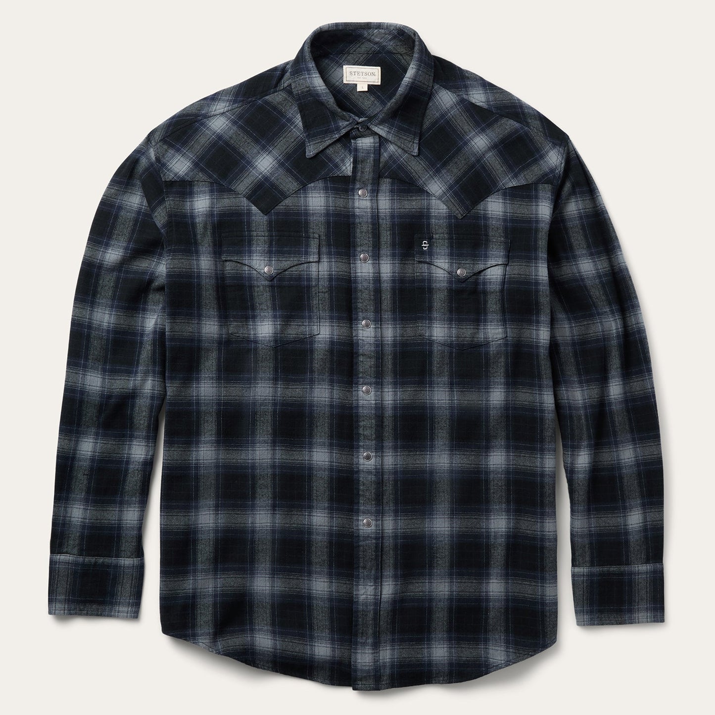 Brushed Twill Plaid Western Shirt Men