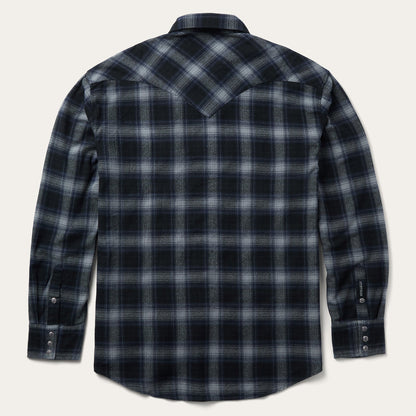 Brushed Twill Plaid Western Shirt Men