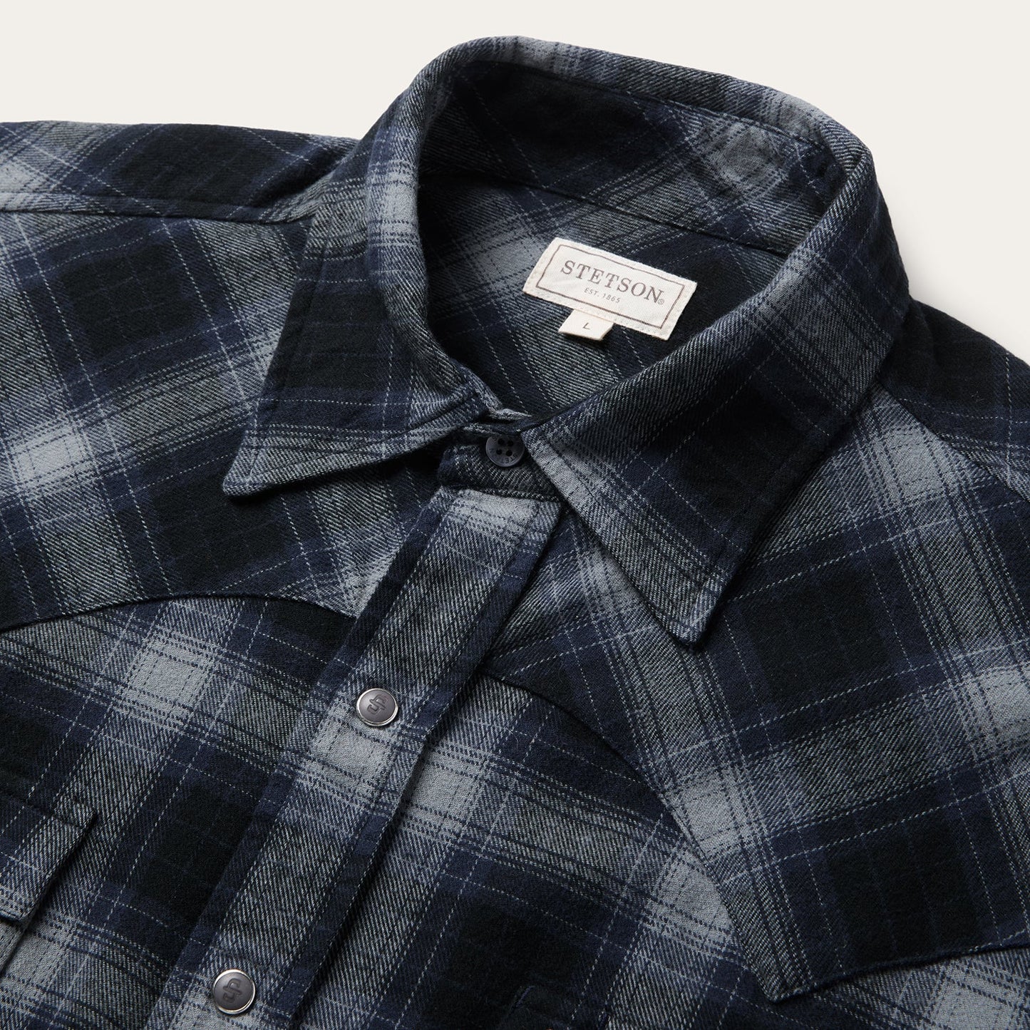 Brushed Twill Plaid Western Shirt Men