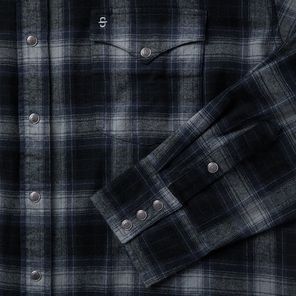 Brushed Twill Plaid Western Shirt Men