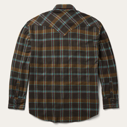 Brushed Twill Plaid Western Shirt Men