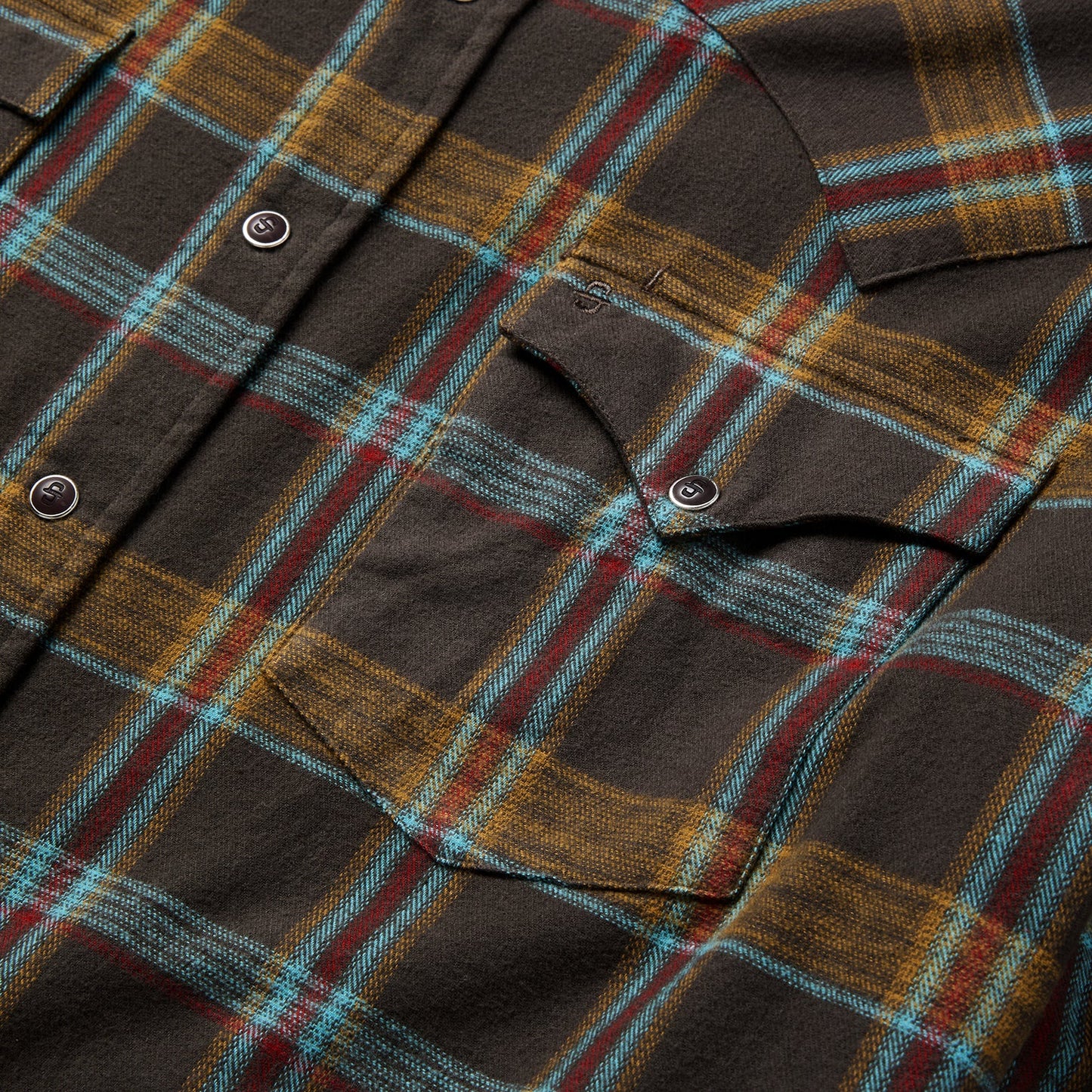 Brushed Twill Plaid Western Shirt Men