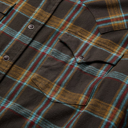 Brushed Twill Plaid Western Shirt Men