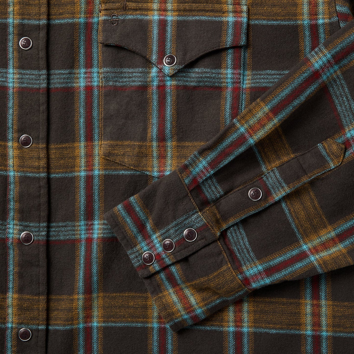 Brushed Twill Plaid Western Shirt Men