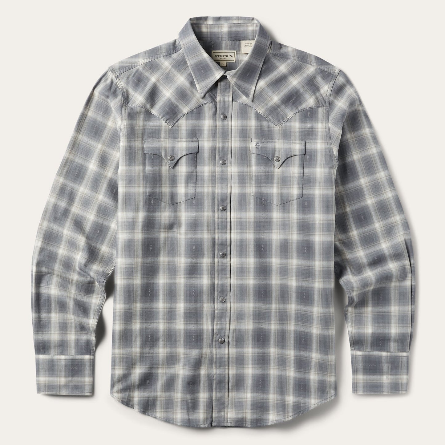 Dobby Twill Plaid Shirt Men