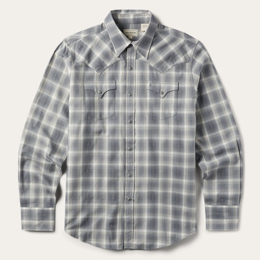 Dobby Twill Plaid Shirt Men