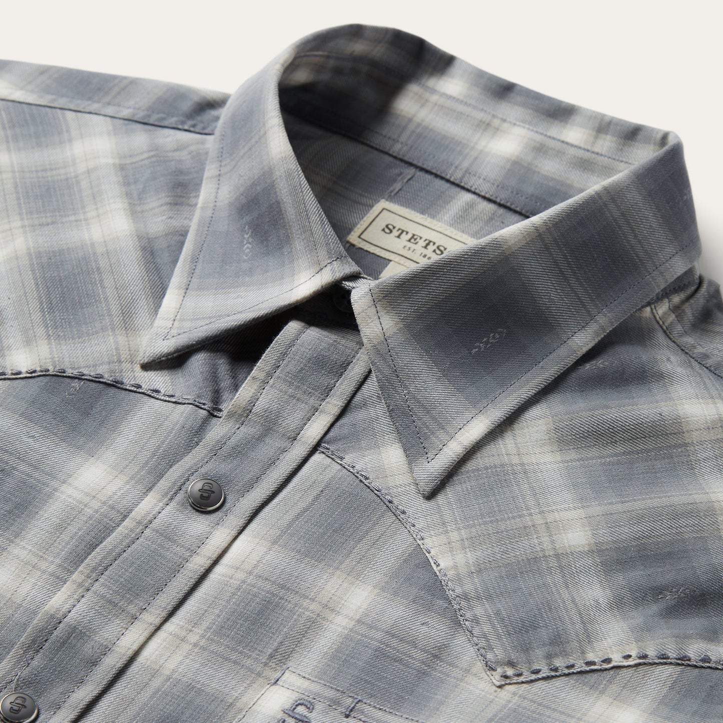 Dobby Twill Plaid Shirt Men