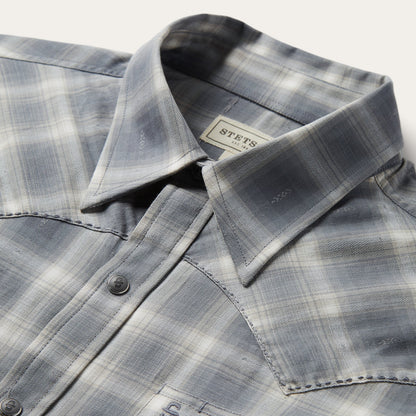 Dobby Twill Plaid Shirt Men