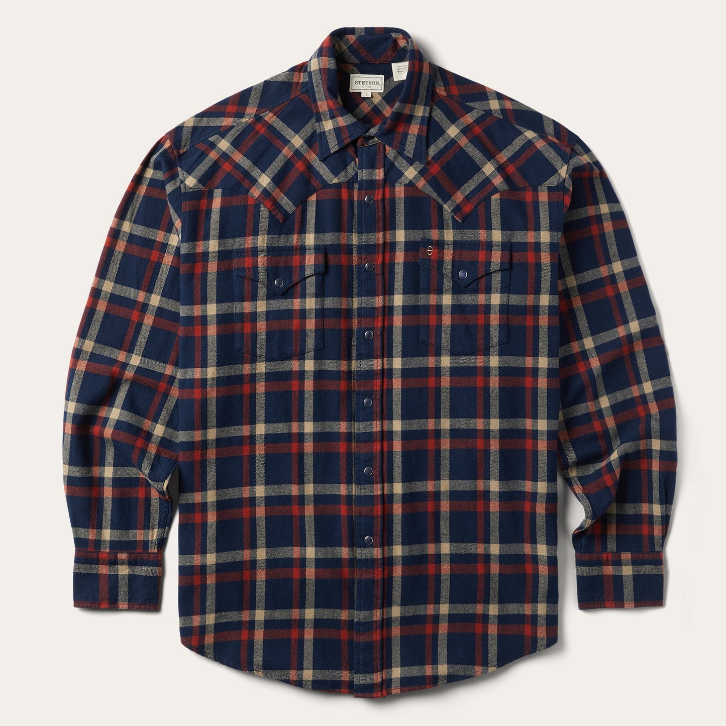 Brushed Twill Plaid Shirt Men