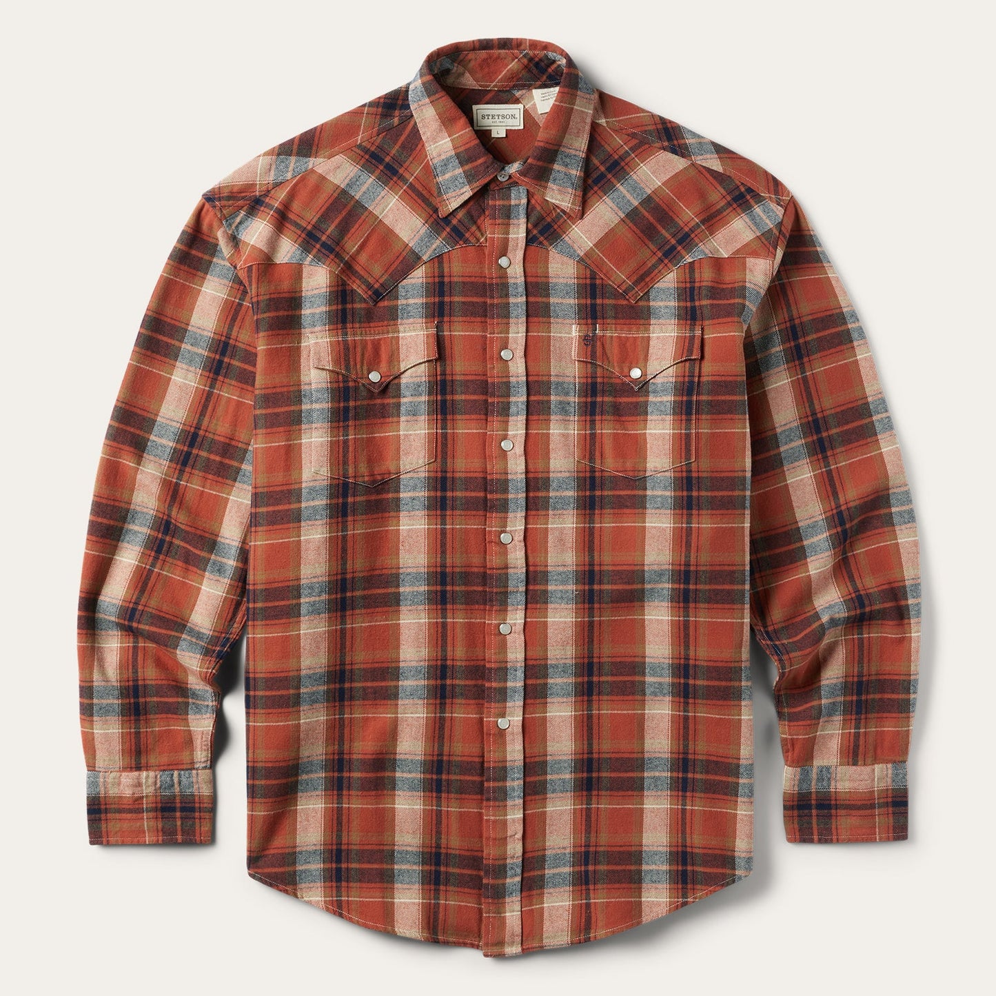 Brushed Twill Plaid Shirt Men