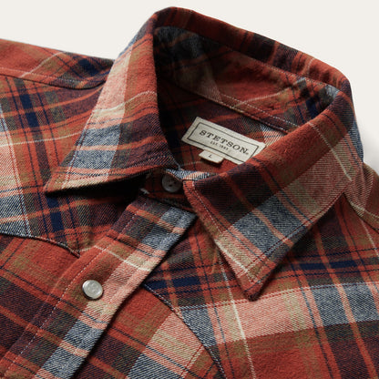 Brushed Twill Plaid Shirt Men