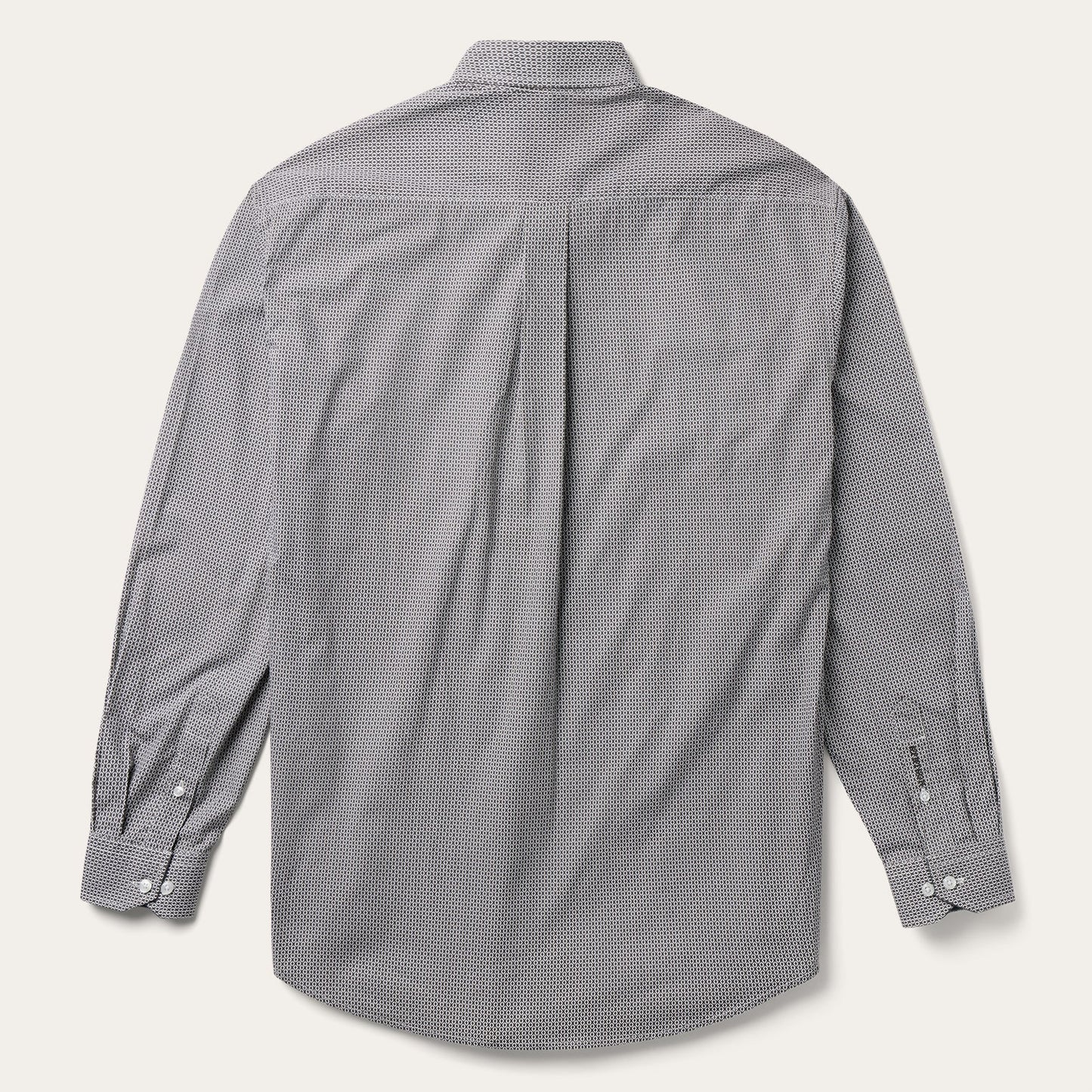 Grey Geo Print Button Front Shirt Men