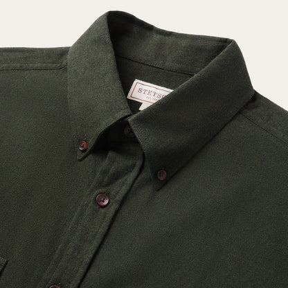 Brushed Heathered Flannel Shirt Men