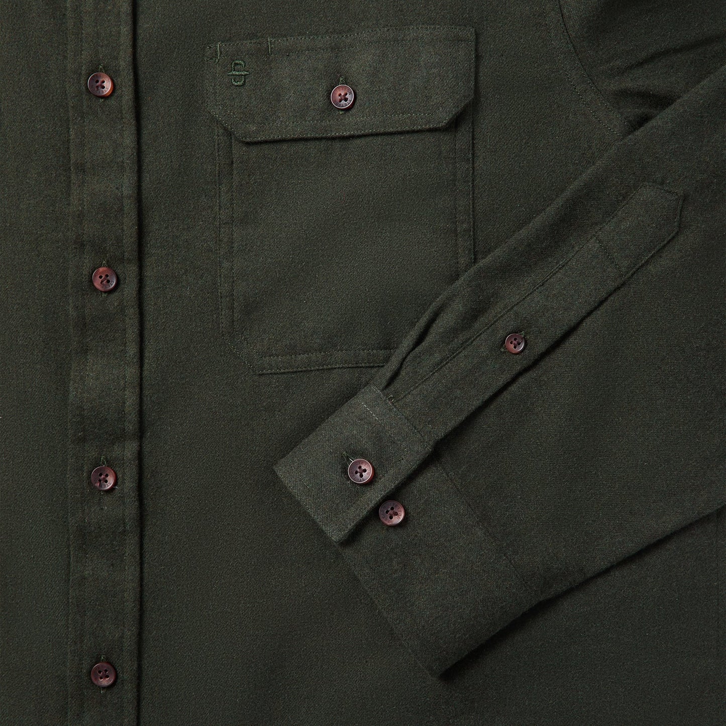 Brushed Heathered Flannel Shirt Men