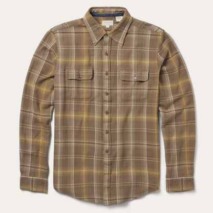 Brown Flannel ButtonFront Shirt Men
