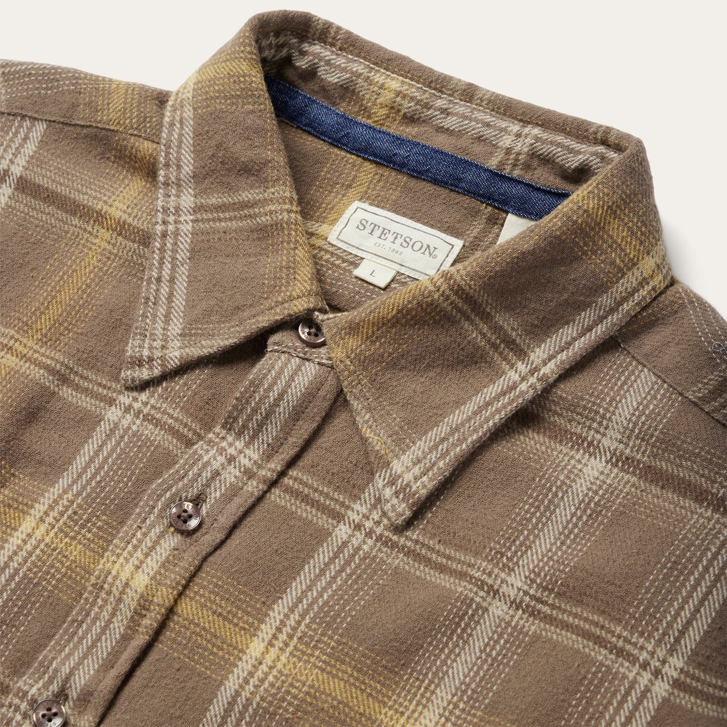 Brown Flannel ButtonFront Shirt Men