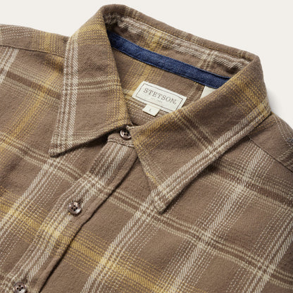 Brown Flannel ButtonFront Shirt Men