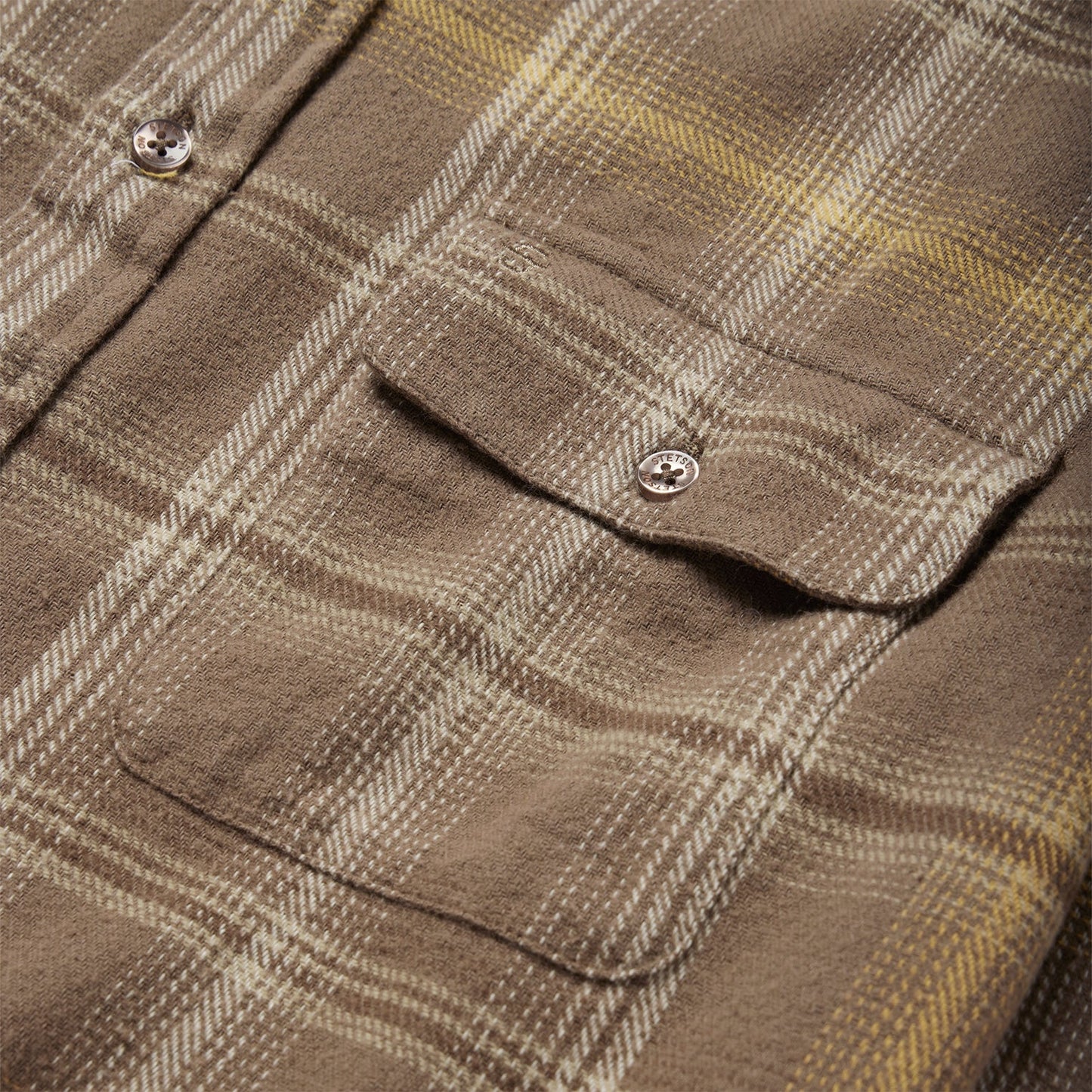 Brown Flannel ButtonFront Shirt Men