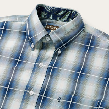 Crystal Plaid Button Down Shirt Men