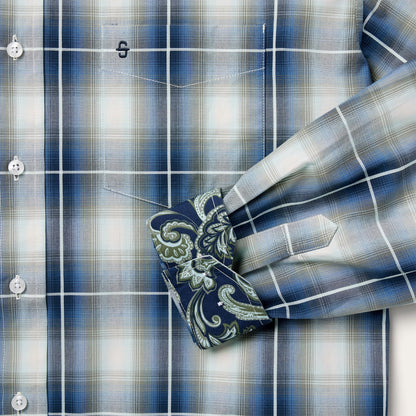 Crystal Plaid Button Down Shirt Men