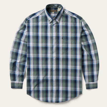 Lucky Diamond Plaid Button Front Shirt Men