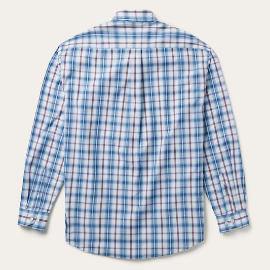 Blue Diamond Dobby Plaid Shirt Men