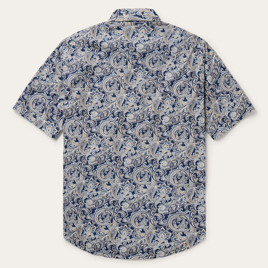 Greenspring Paisley Short Sleeve Western Shirt Men