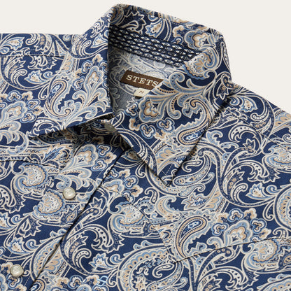 Greenspring Paisley Short Sleeve Western Shirt Men