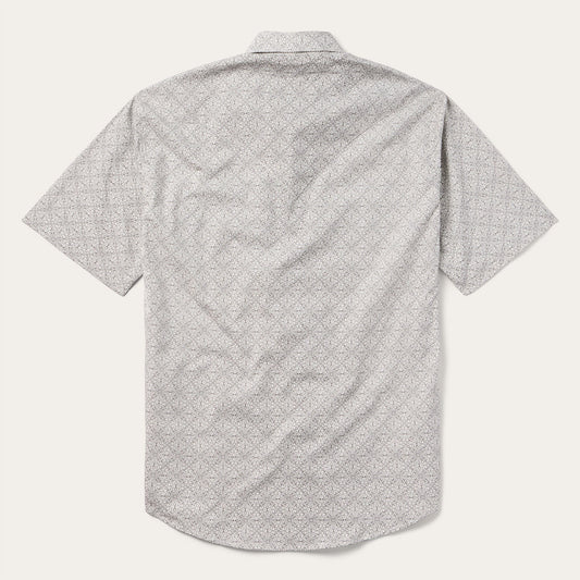 Pewter Filigree ShortSleeve Western Shirt Men