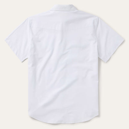 White Oxford Short Sleeve Western Shirt Men
