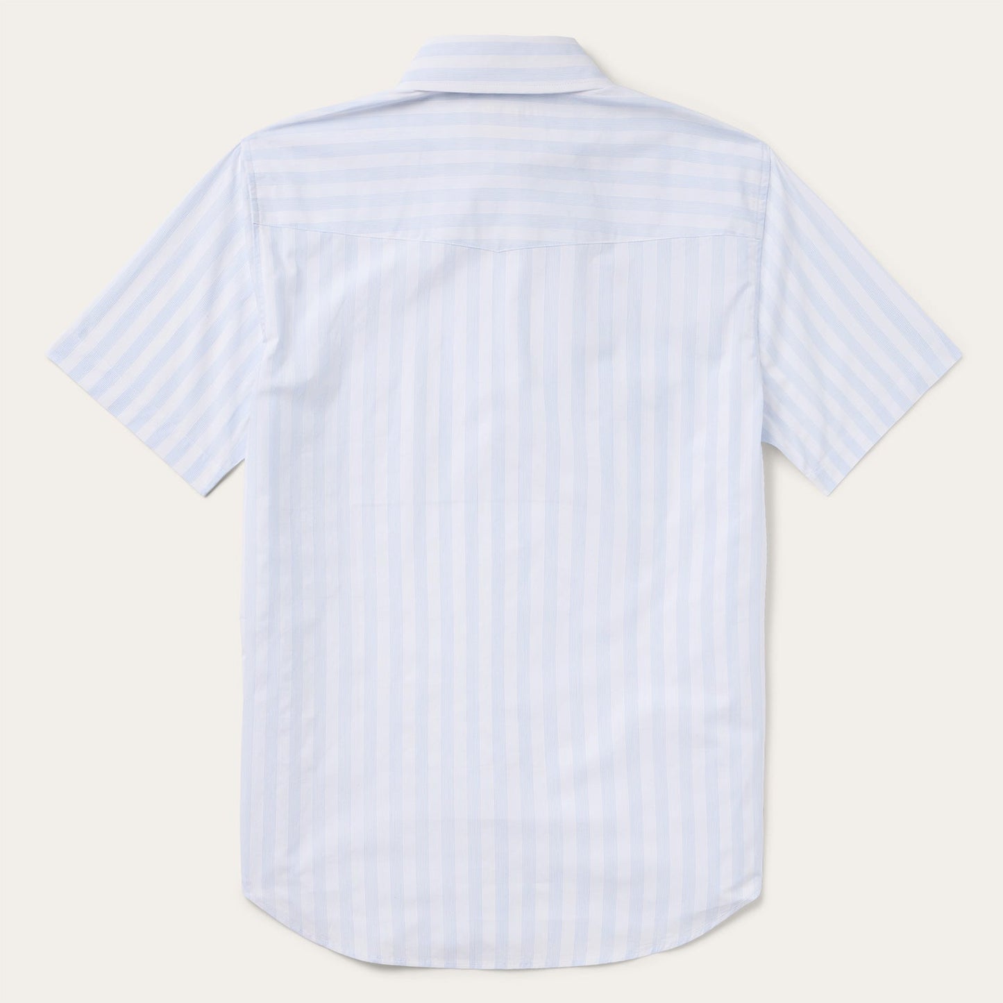 Stripe Oxford Short Sleeve Western Shirt Men