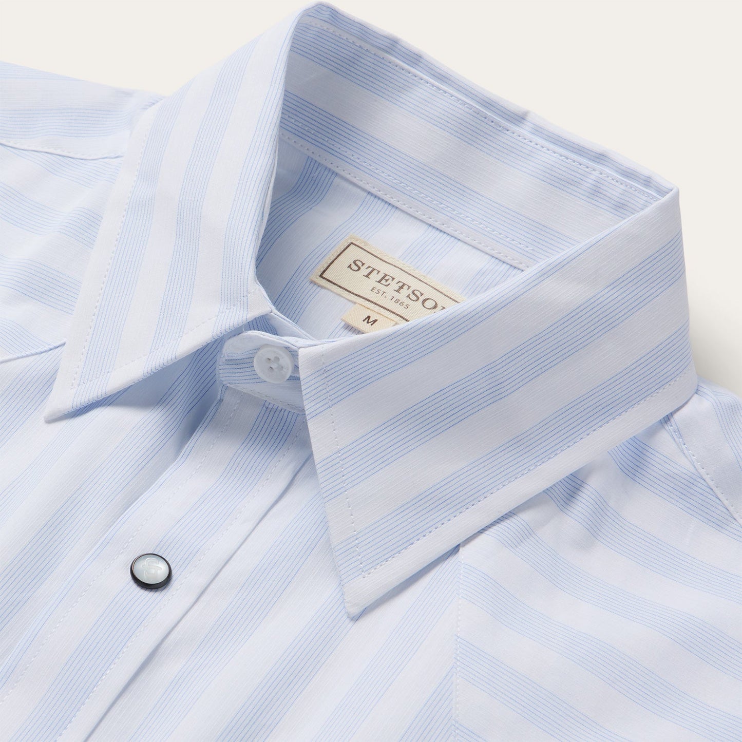 Stripe Oxford Short Sleeve Western Shirt Men