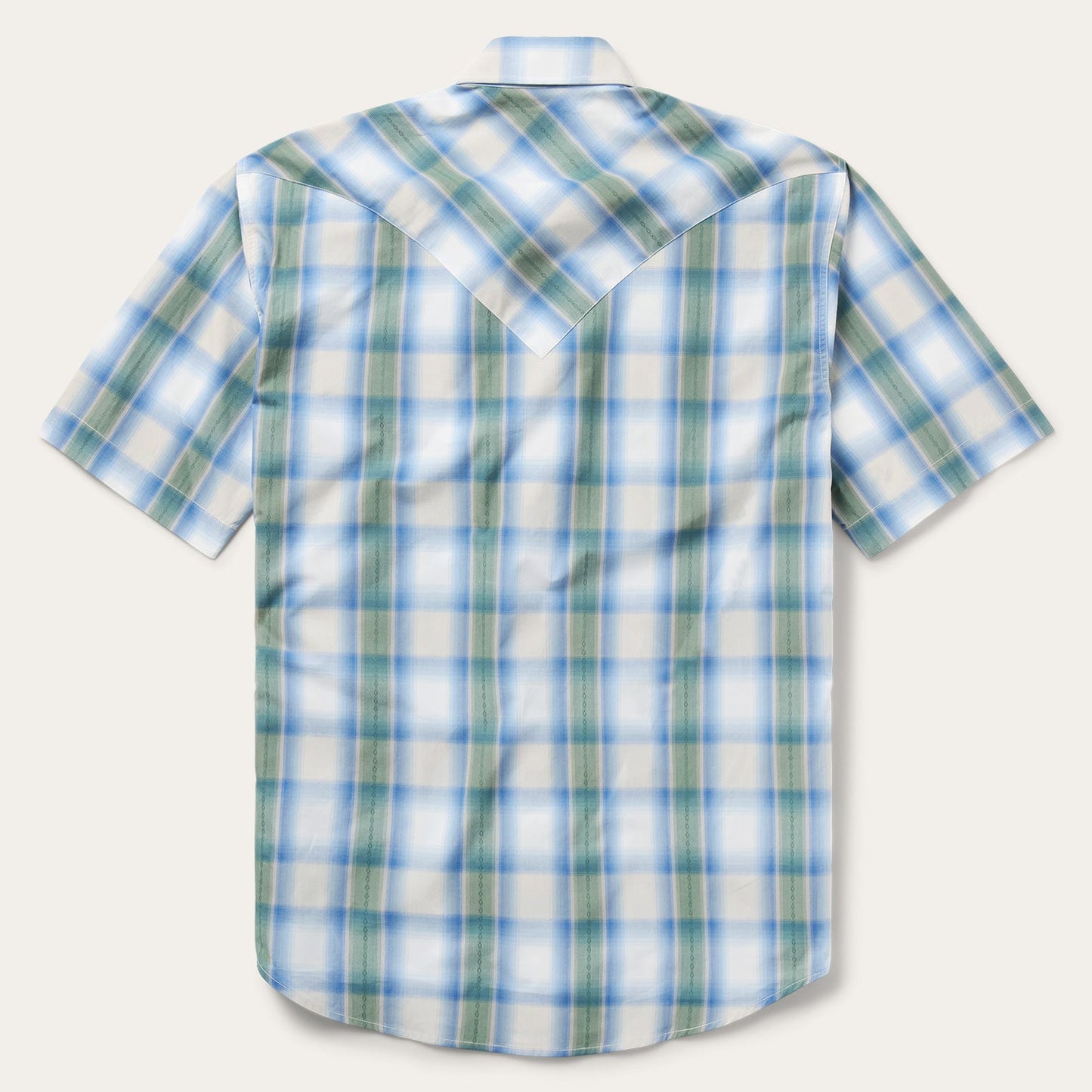 Moss Plaid ShortSleeve Western Shirt Men