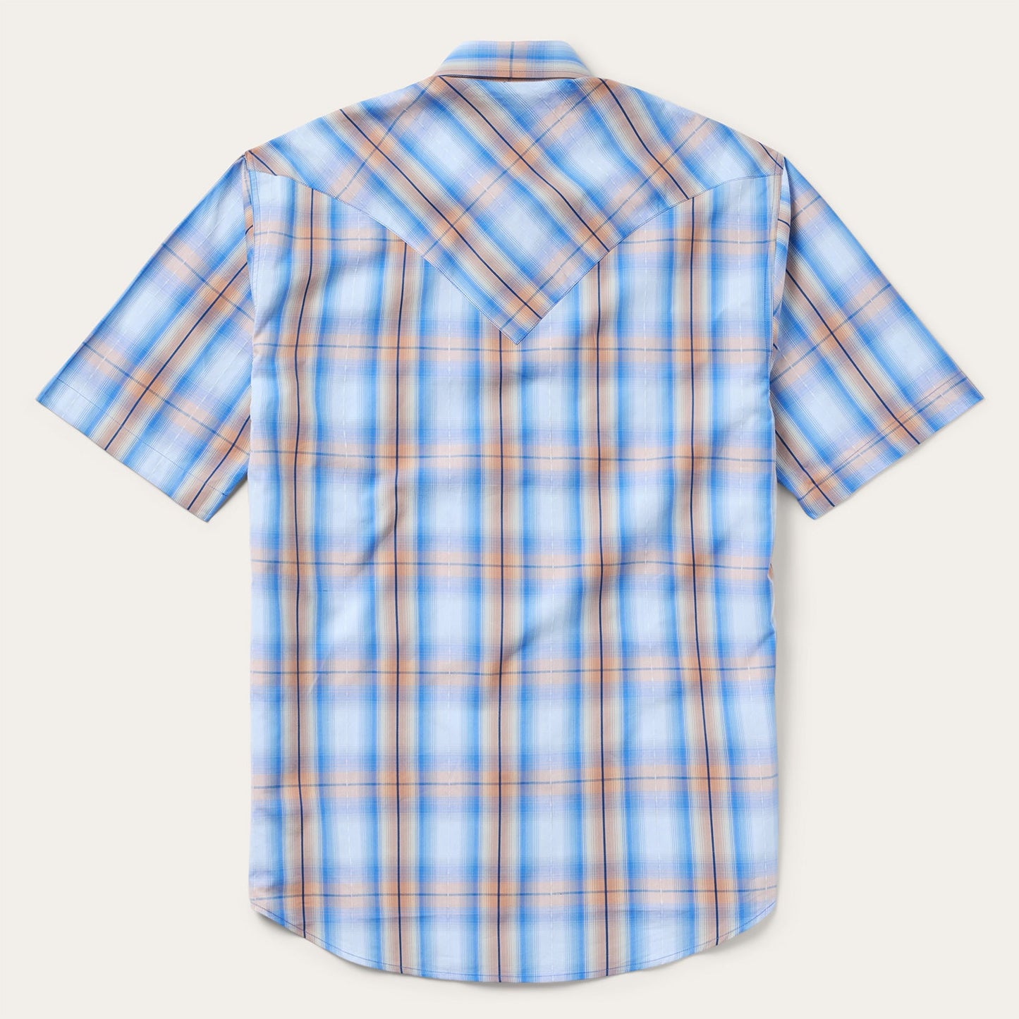 Sunrise Plaid ShortSleeve Western Shirt Men