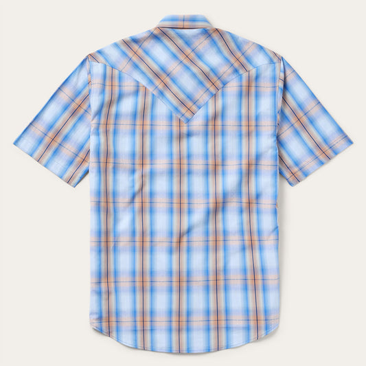 Sunrise Plaid ShortSleeve Western Shirt Men