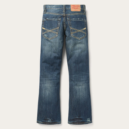 1014 Fit Destructed Dark Wash Jeans