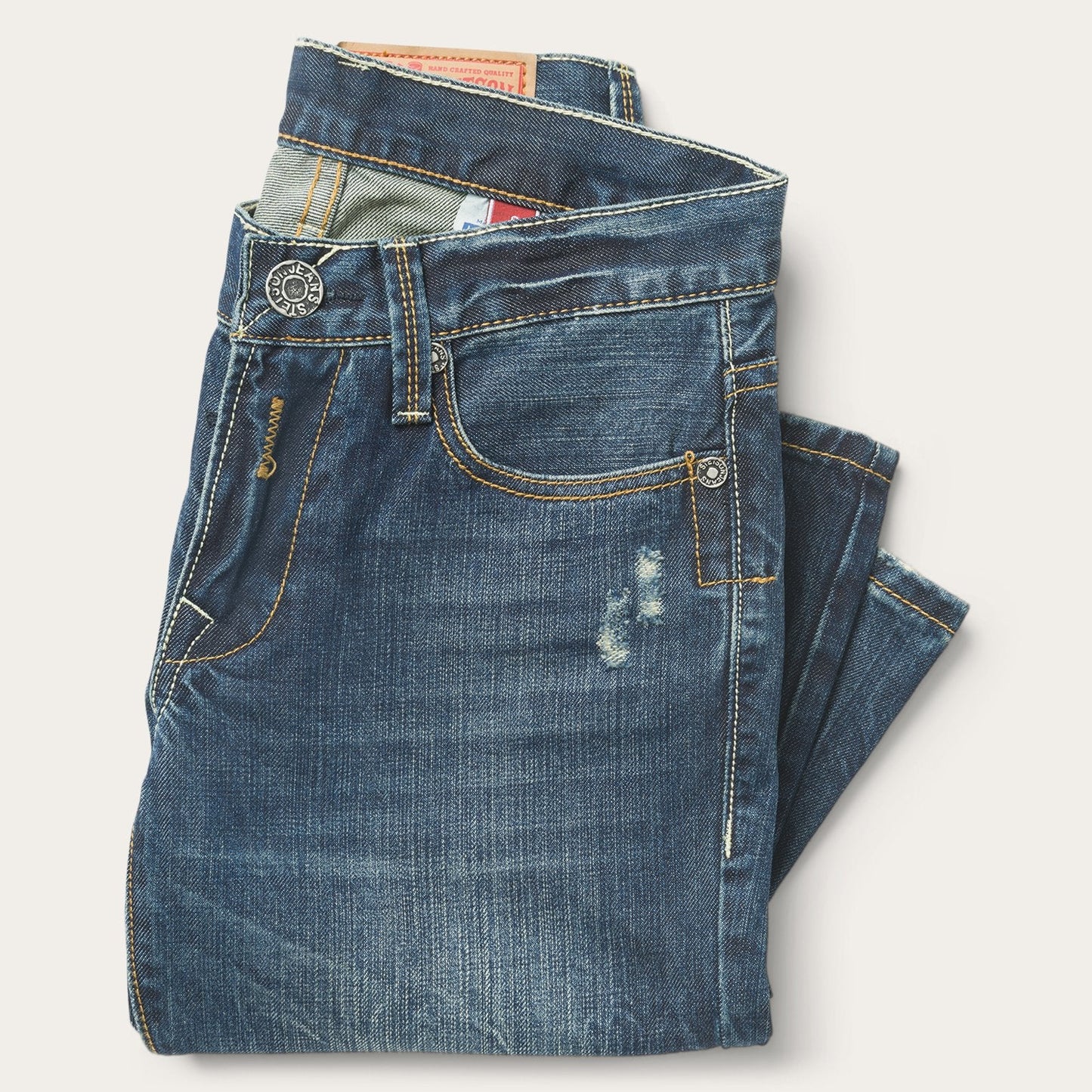 1014 Fit Destructed Dark Wash Jeans
