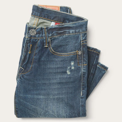 1014 Fit Destructed Dark Wash Jeans