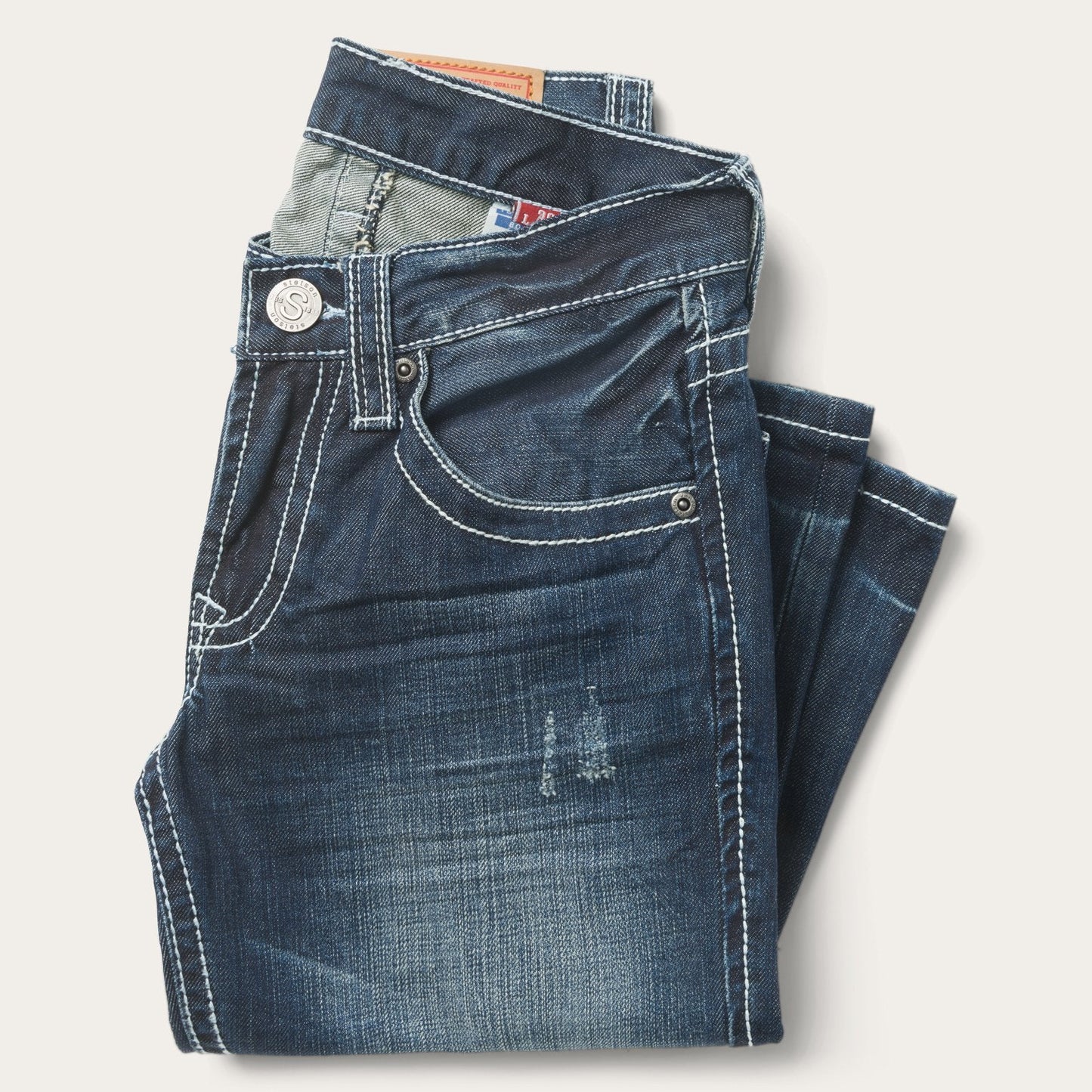 1014 Fit Destructed Medium Wash Jeans