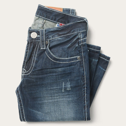 1014 Fit Destructed Medium Wash Jeans