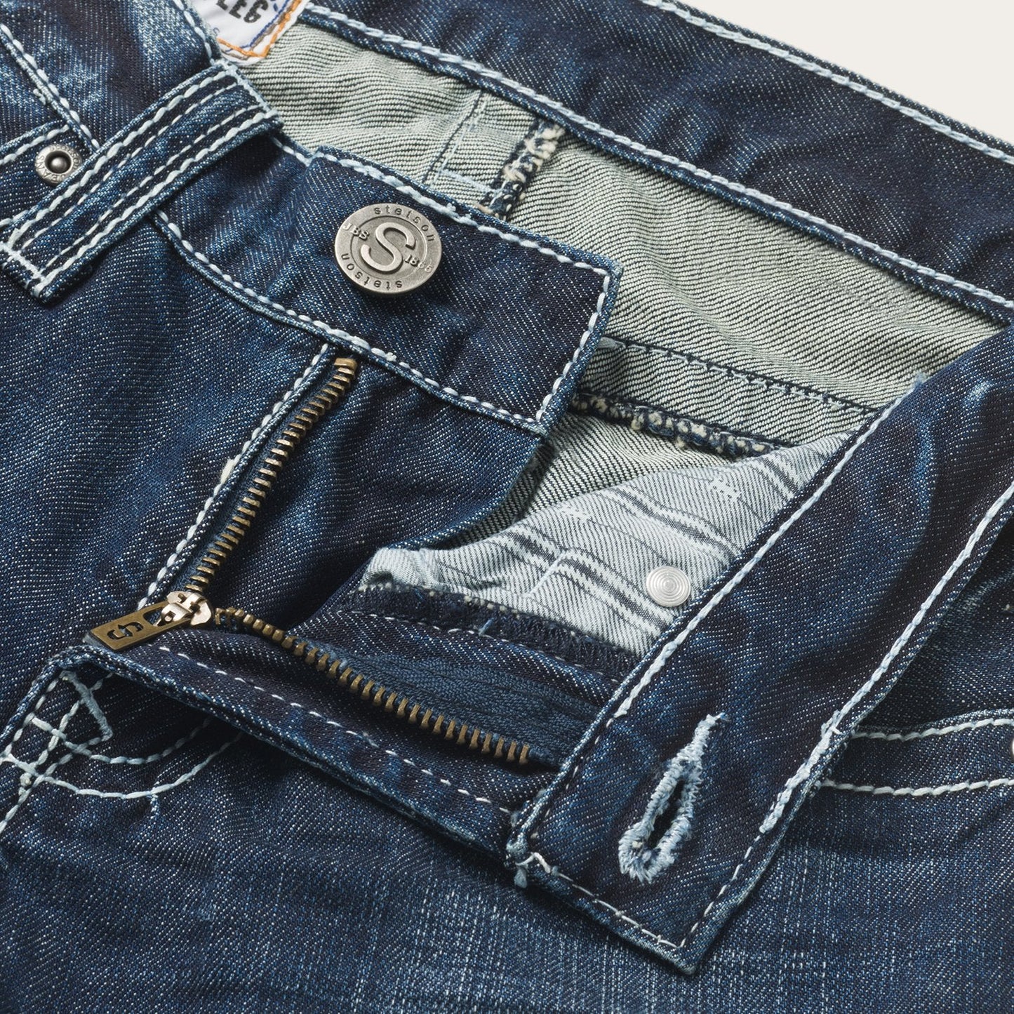 1014 Fit Destructed Medium Wash Jeans