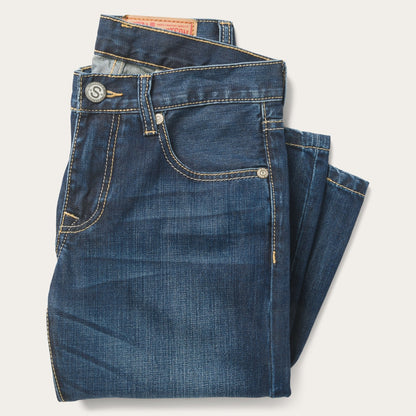 1014 Fit Semi-Destructed Wash Jeans